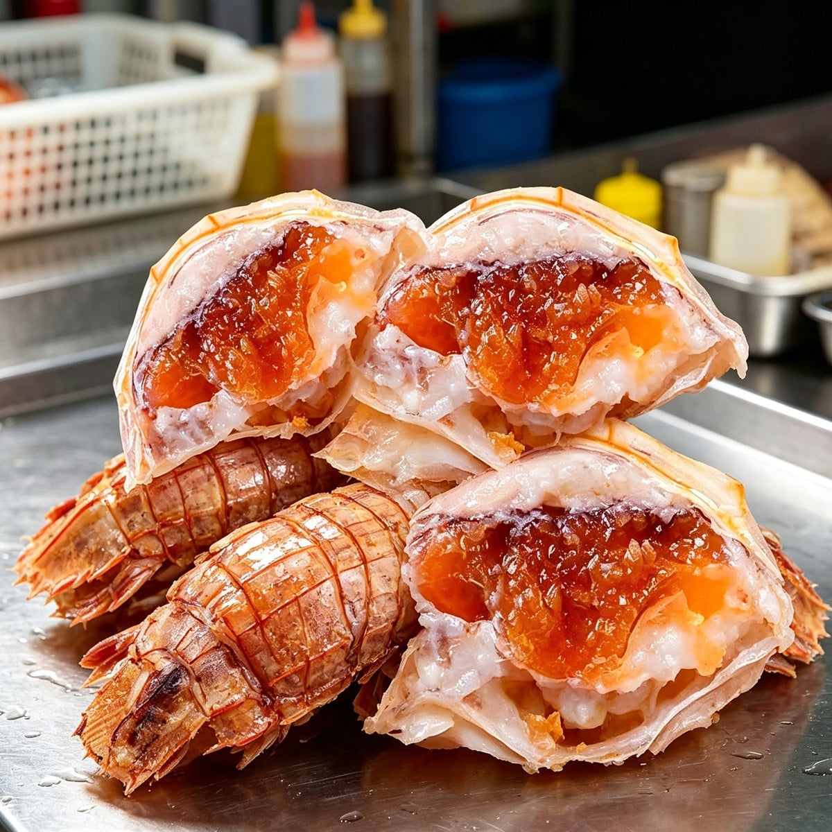 Fresh Mantis Shrimp With Roe